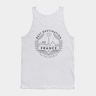 France Minimal Badge Design Tank Top